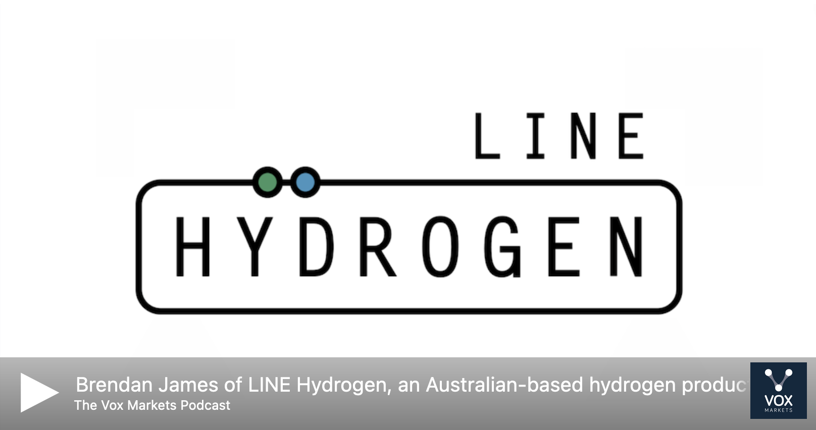 Brendan James of LINE Hydrogen, a hydrogen production company