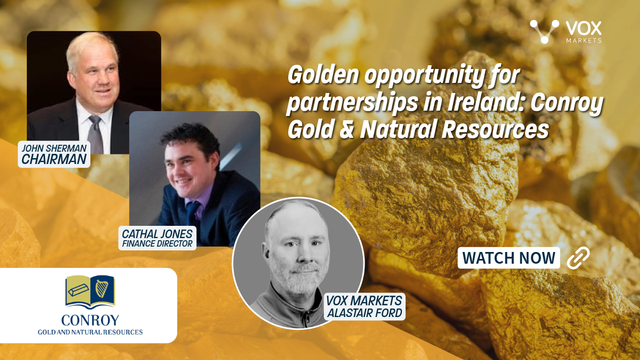Golden opportunity for partnerships in Ireland: Conroy Gold & Natural Resources